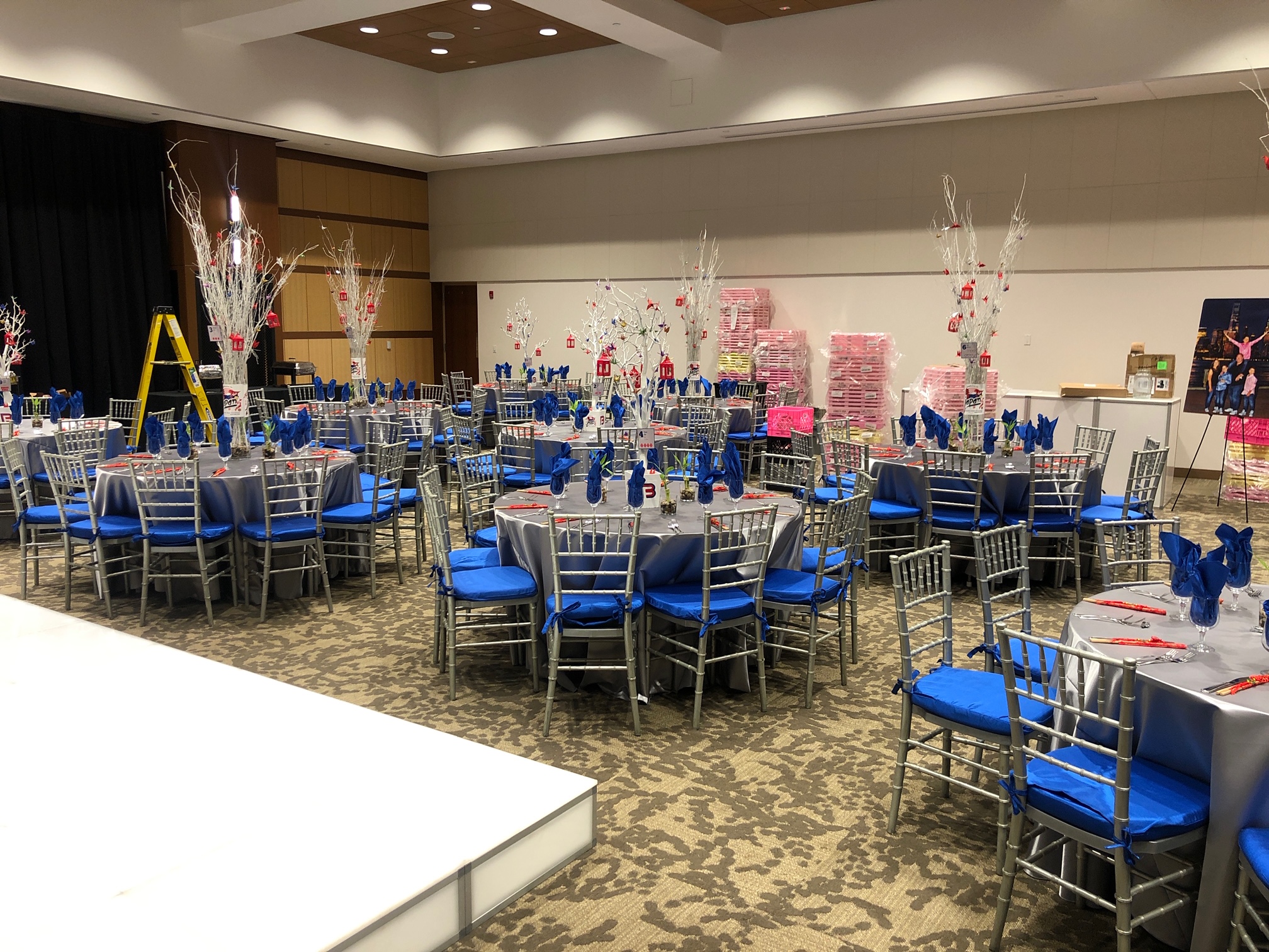 Sweet 16 celebration setup at The Brownstone in Paterson, New Jersey