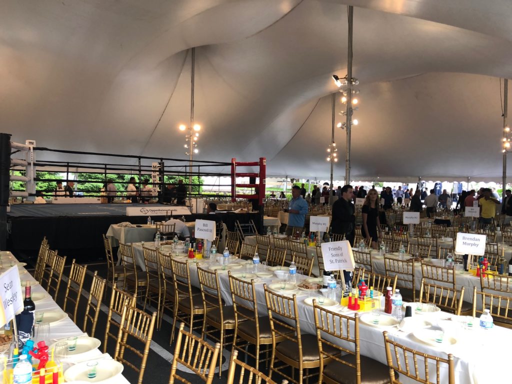 Clubroom corporate and Luncheons gathering space overlooking English Garden at The Brownstone Paterson NJ