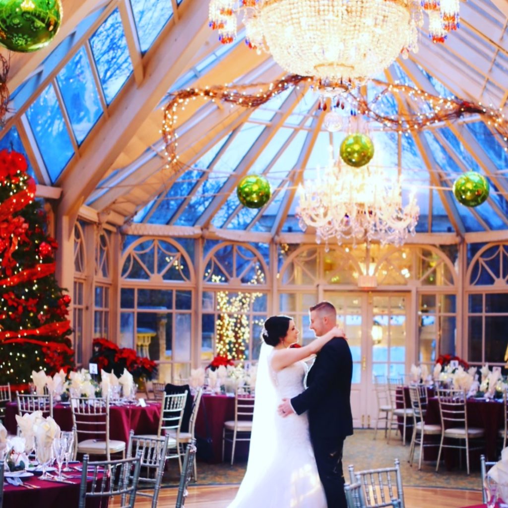 All-glass Grand Conservatory wedding setting at The Brownstone Paterson NJ